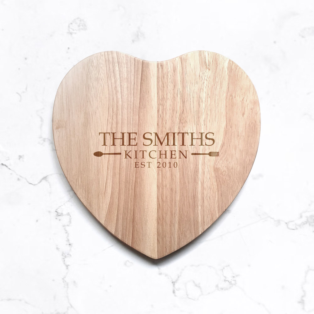 Personalised Chopping Board - Heart Kitchen